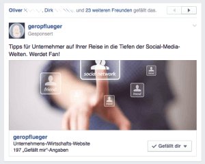 Facebook-Anzeige von geropflueger.de