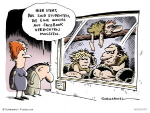 Wer Facebook nicht nutzt, degeneriert zum Neandertaler. :)