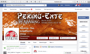 Das Chinarestaurant NANKING aus Hannover bewirbt mit der Peking-Ente die Spezialität des Hauses