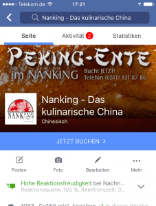 Peking-Ente: chinesisches Restaurant NANKING Hannover