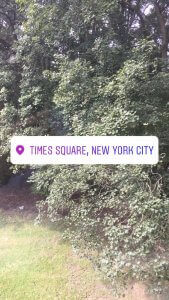 Instagram-Geofilter für einen völlig fremden Facebook-Ort, der nicht entfernt in der Nähe liegt