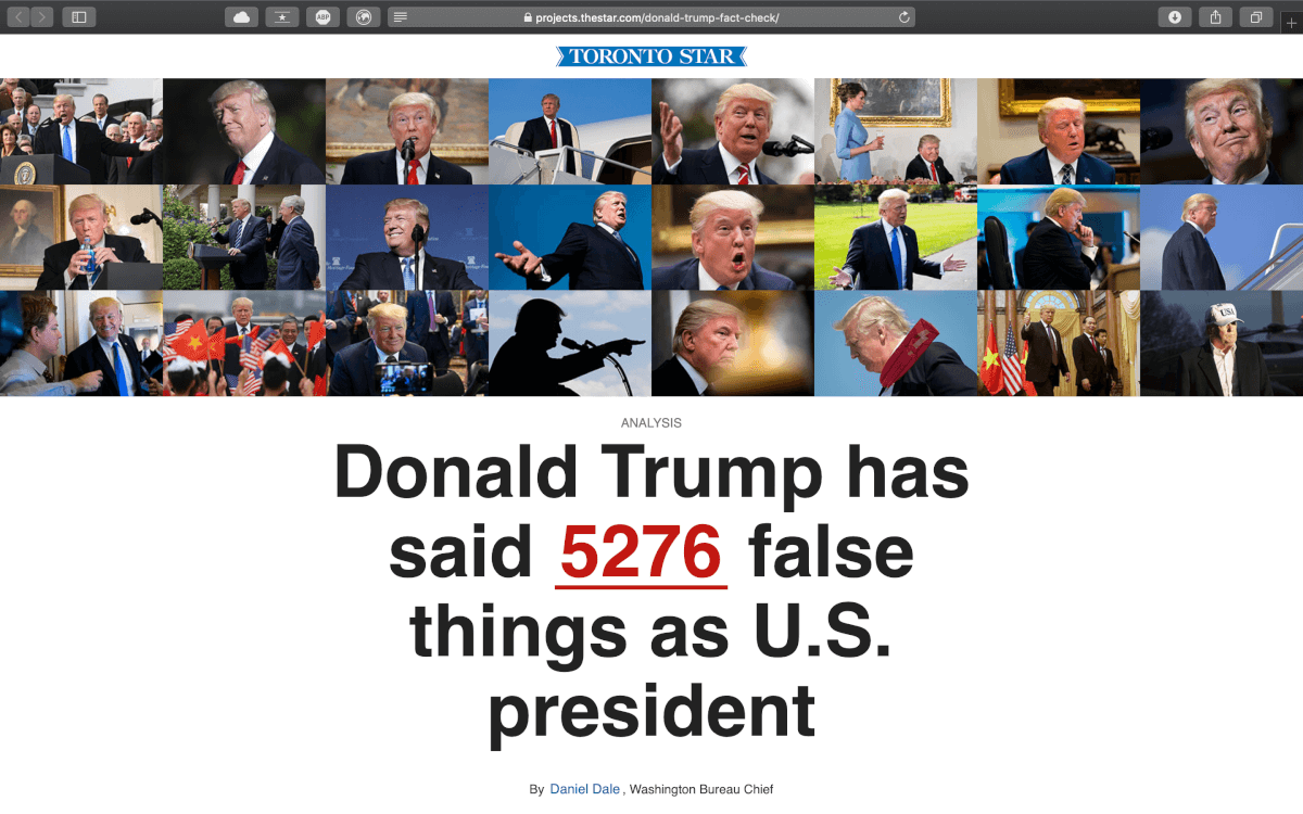 US-Präsident Donald J. Trump ist seit seiner Amtseinführung mehr als 5.200 mal beim Lügen erwischt worden, trotz großer Reichweite auf Twitter, Facebook und Instagram.